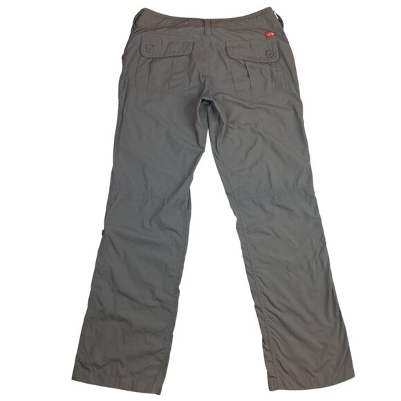 North Face Womens 6 Convertible Hiking Cargo Pants Gray Nylon Zip Off Legs - Picture 6 of 15
